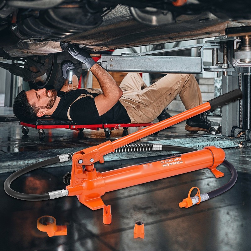 Hydraulinen 10 tonnin korjaussarja ajoneuvojen rungon oikaisuun 1,4 m öljyletkulla