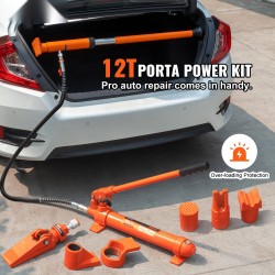 Kannettava hydraulinen 12 tonnin nosto ja oikaisusarja 1,4 m öljyletkulla säilytyslaatikolla