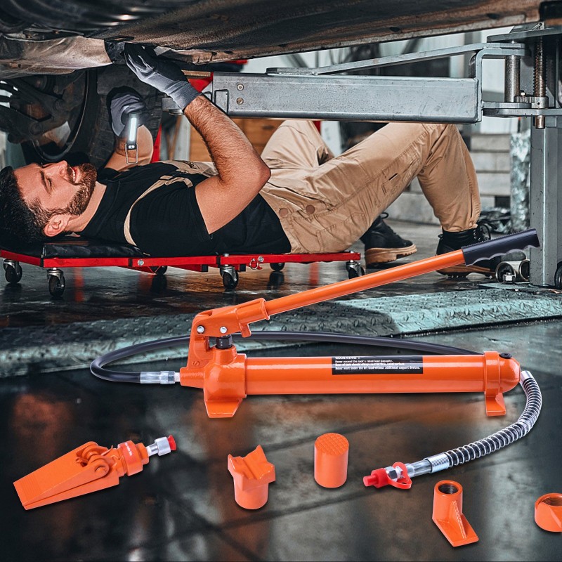 Hydraulisetti 12 tonnia kannettava 1,4 metrin öljyletku 4 jatkoputkea säilytyslaatikko