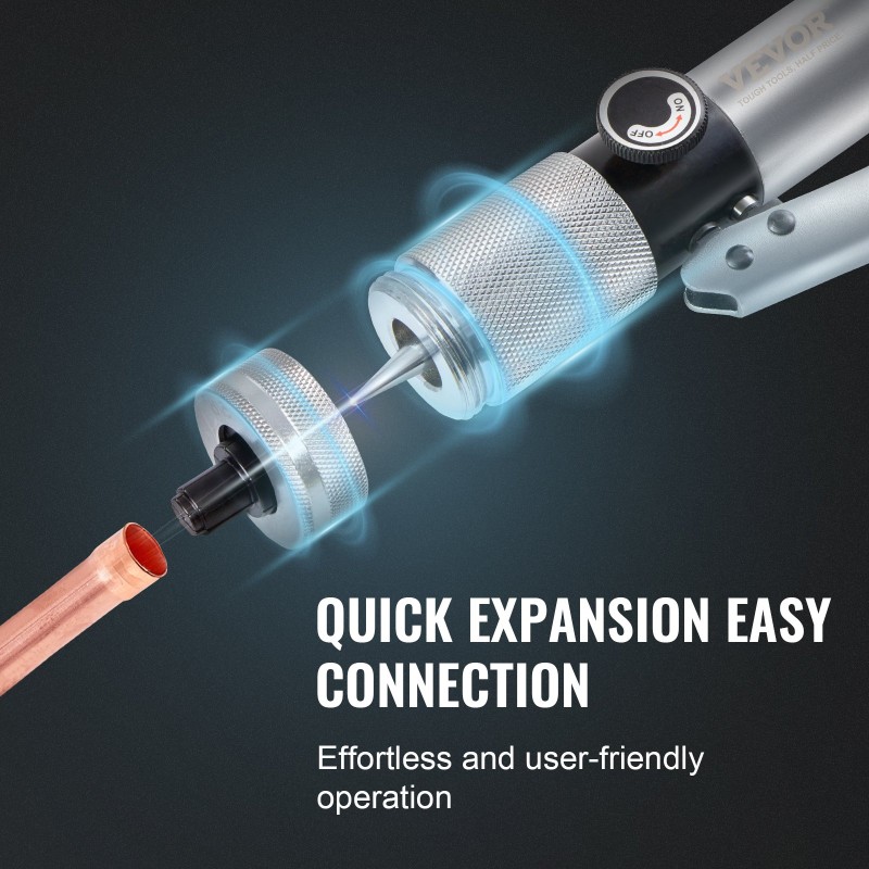 Hydraulinen putkenlaajennin 7 laajennuspäätä 3/8-1-1/8 tuumaa kuparille alumiinille messingille pehmeälle teräkselle