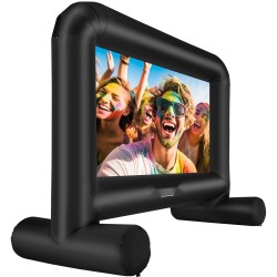 Ilmatäytteinen projektorivalkokangas 85 tuuman Oxford kangas 160 asteen etu ja takaprojektio ilmapuhallin kuljetuspussi