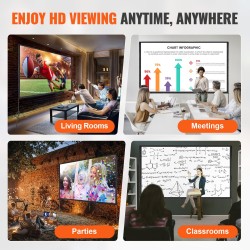 Projektorikangas 150 tuumaa 16:9 kuvasuhde polyesteri jalustalla kantolaukulla