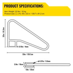 Uima-altaan kaide 304-ruostumaton teräs 139,7x81,2 cm 115 kg sininen nylonpehmuste