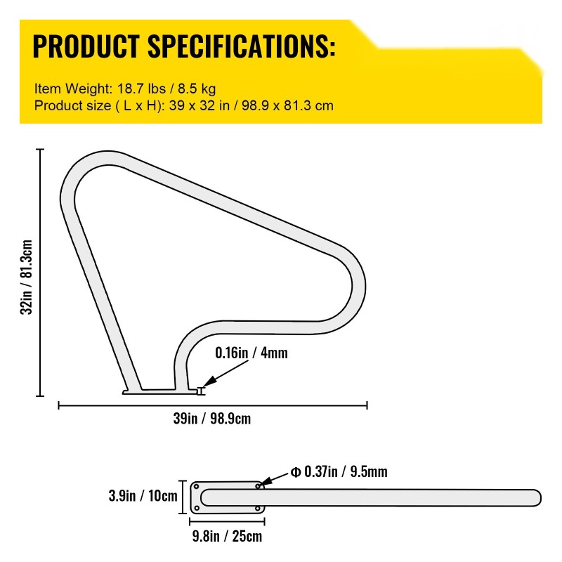 Allaskaide 304-ruostumattomasta teräksestä 98,9 x 81,3 cm 113 kg kantavuus sininen liukuestepehmuste