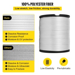 Polyesterinen litteä vetonauha 961 m 12,7 mm 567 kg vetolujuus kaapelien vetoon