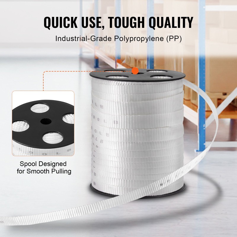 Polyesterinen esivoideltu vetonauha 80,8 m ja 1,9 cm 1134 kg vetolujuus kaapelointiin