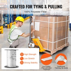 Polyesterivetonauha 100 prosenttia polyesterikuitua 33 metriä 1,6 senttimetriä vetolujuus 998 kgf