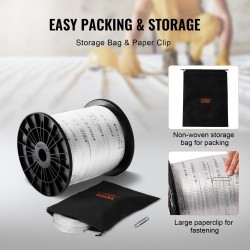 Polyesterinen vetonauha 160,9 m 1,3 cm leveä 567 kg vetolujuus valkoinen pituusmerkinnöillä