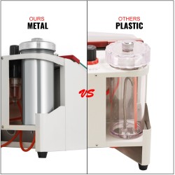 Hammaslaboratorion hiekkapuhallin 2 kynää 2 säiliötä metallisäiliöt sisäinen LED-valaistus jalkapoljin suuri katseluikkuna