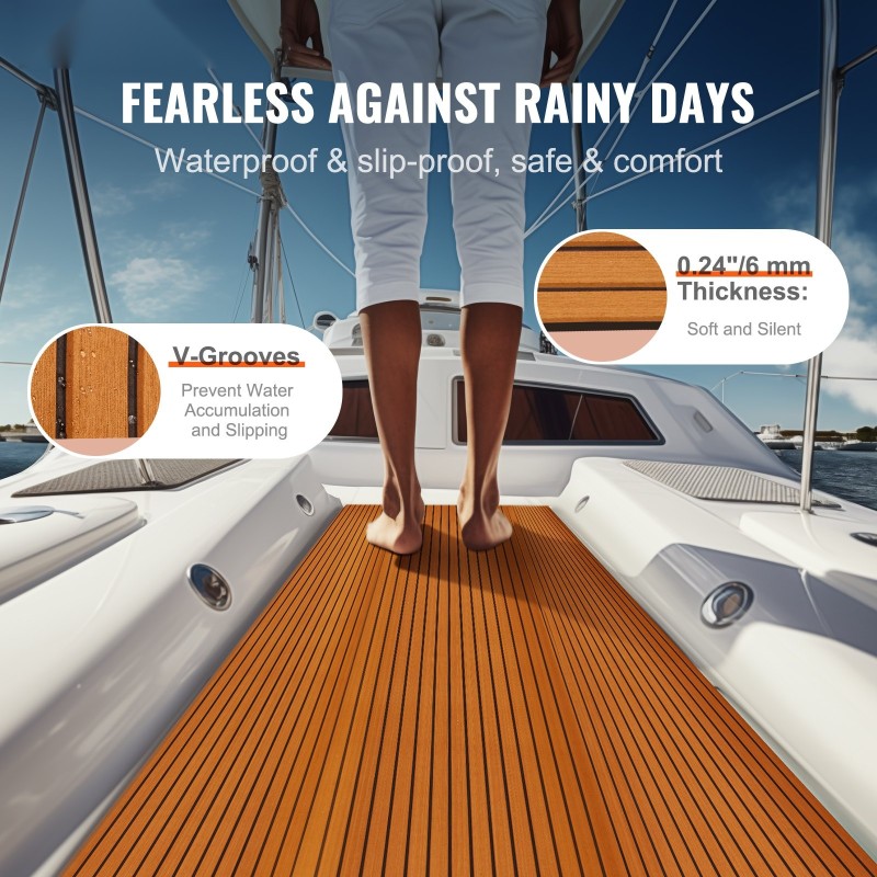 Veneen EVA-vaahtomatto 240 x 116 cm 6 mm itsekiinnittyvä liukastumista estävä