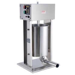 Sähköinen makkarantäyttökone 12 L 304 ruostumaton teräs portaaton nopeudensäätö jalkapoljin 5 täyttöputkea