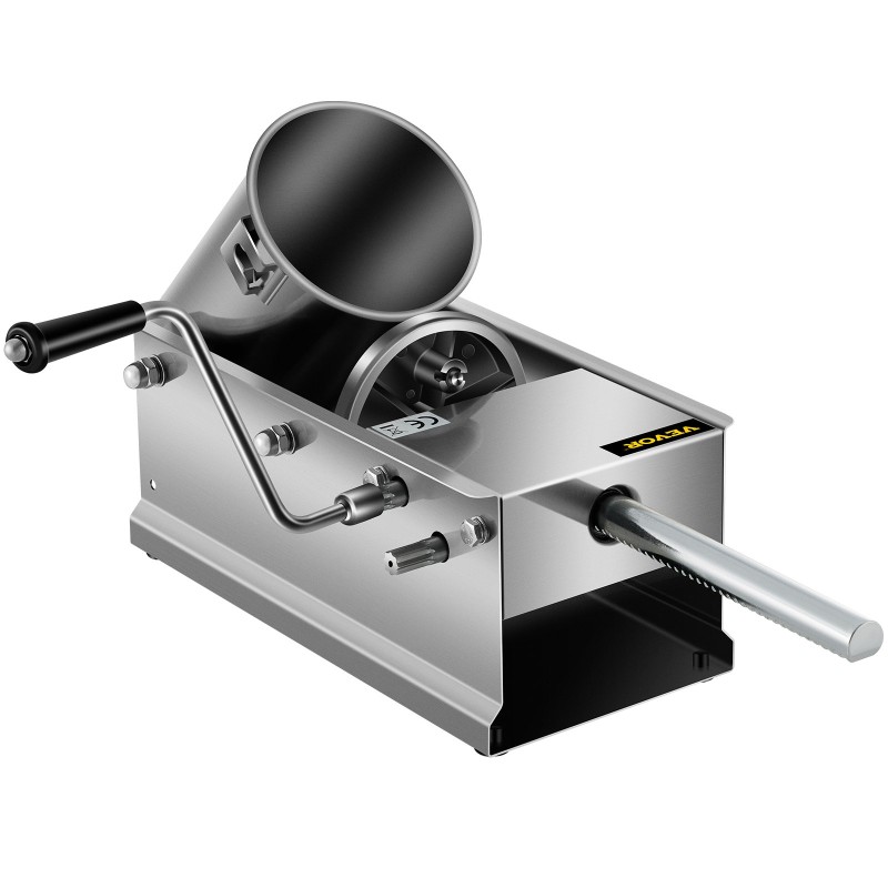 Makkaranprässä vaakasuuntainen manuaalinen 3 l 304-ruostumaton teräs 5 täyttöputkea