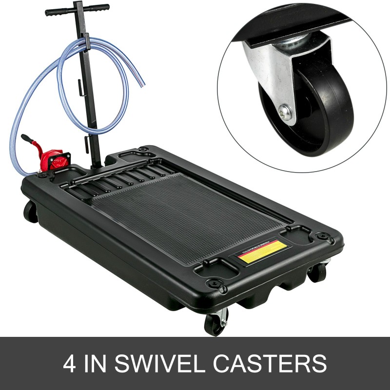 Matalaprofiilinen öljynkeräysastia polypropeenista 64 l 244 cm letku autoille ja kuorma-autoille