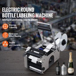 Puoliautomaattinen pulloetiketöintikone ruostumattomasta teräksestä sähköllä 20–50 etikettiä minuutissa 20–120 mm valokenno