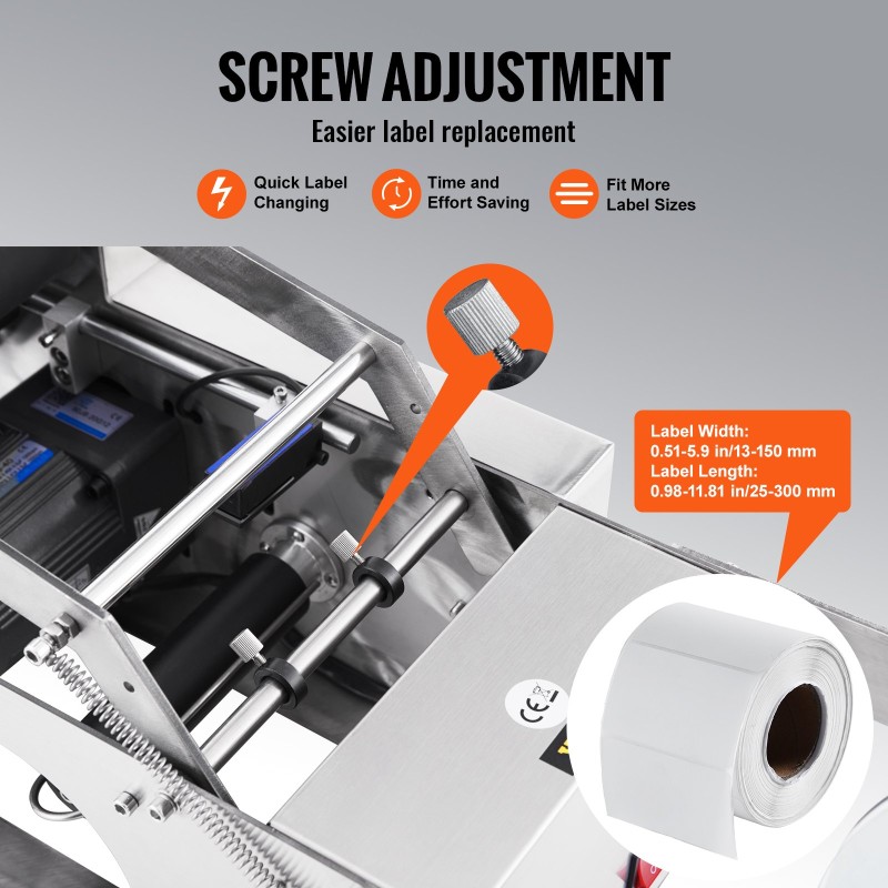 Puoliautomaattinen pulloetiketöintikone ruostumattomasta teräksestä sähköllä 20–50 etikettiä minuutissa 20–120 mm valokenno