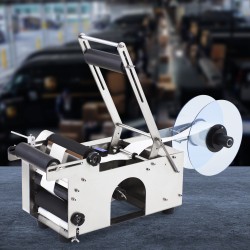 Puoliautomaattinen pulloetiketöintikone ruostumattomasta teräksestä sähköllä 20–50 etikettiä minuutissa 20–120 mm valokenno