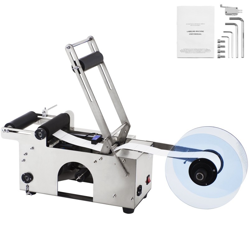 Puoliautomaattinen pulloetiketöintikone ruostumattomasta teräksestä sähköllä 20–50 etikettiä minuutissa 20–120 mm valokenno