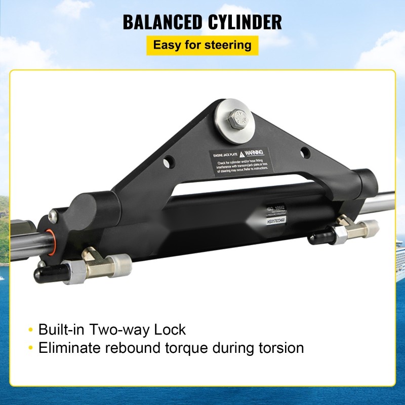 Hydraulinen etuasennettava perämoottorin ohjaussylinteri alumiiniseosrunko HC4645H enintään 150 hv