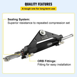 Hydraulinen etuasennettava perämoottorin ohjaussylinteri alumiiniseosrunko HC4645H enintään 150 hv