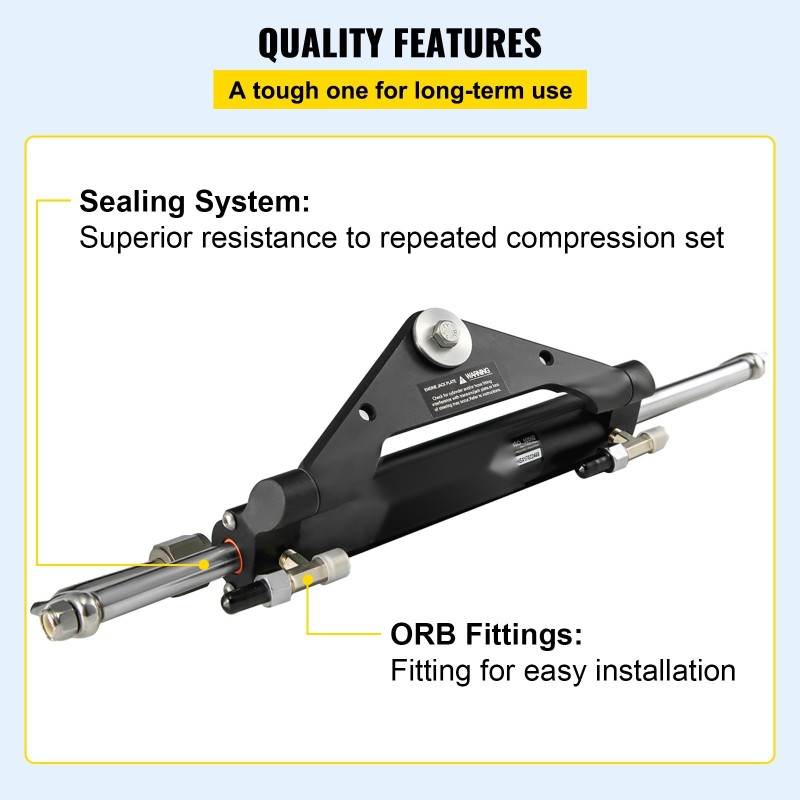 Hydraulinen etuasennettava perämoottorin ohjaussylinteri alumiiniseosrunko HC4645H enintään 150 hv