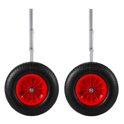 Veneen kuljetuspyöräsarja peräpeiliin alumiinivarret 15 tuuman kumipyörillä 136 kg kantavuudella 4 pikakiinnitystappia