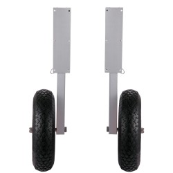 Veneen kuljetuspyöräsarja peräpeiliin alumiinivarret 15 tuuman kumipyörillä 136 kg kantavuudella 4 pikakiinnitystappia