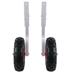 Veneen kuljetuspyöräsarja alumiinivarret 30,5 senttimetriä kumipyörät 227 kilogramman kantavuus 4 pikalukitustappia