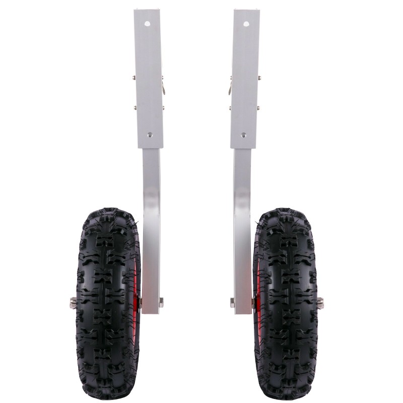 Veneen kuljetuspyöräsarja alumiinivarret 30,5 senttimetriä kumipyörät 227 kilogramman kantavuus 4 pikalukitustappia