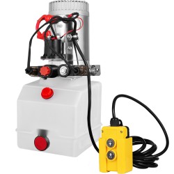Hydraulipumppu kaksitoiminen 3 l muovisäiliö 12 V 1,6 kW