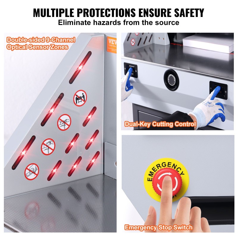 Sähköinen paperileikkuri 482,6 mm leikkausleveys 80 mm paksuus 7 tuuman kosketusnäyttö