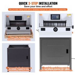 Sähköinen paperileikkuri 482,6 mm leikkausleveys 80 mm paksuus 7 tuuman kosketusnäyttö