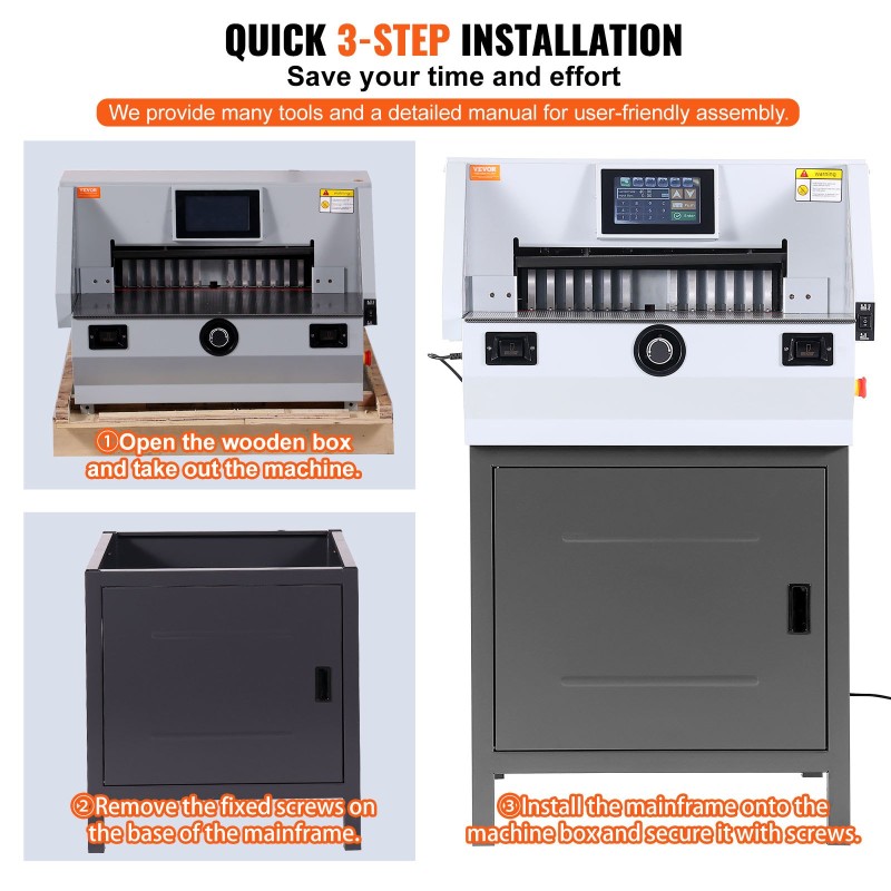 Sähköinen paperileikkuri 482,6 mm leikkausleveys 80 mm paksuus 7 tuuman kosketusnäyttö