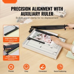 Giljotiinileikkuri 38,1 senttimetriä 16 arkkia terästerä metallirunko kotiin toimistoon