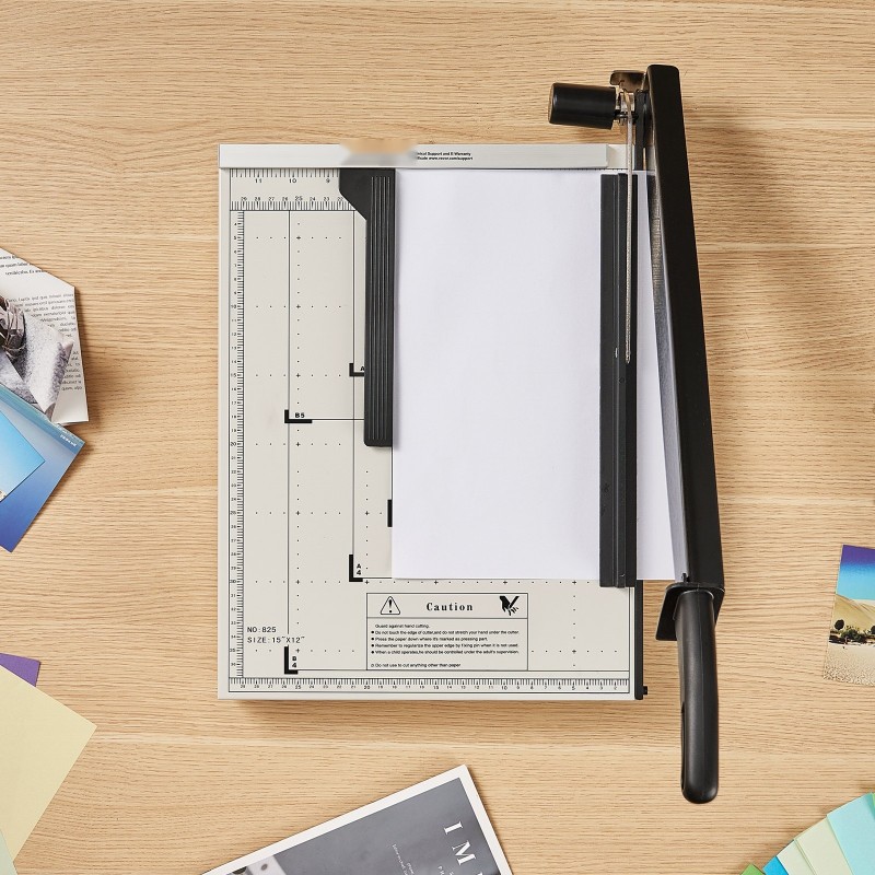 Giljotiinileikkuri 38,1 senttimetriä 16 arkkia terästerä metallirunko kotiin toimistoon