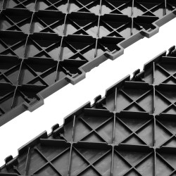 Yhteenlukittuvat lattiatiilet polypropeeni 305 x 305 x 13 mm 50 kpl timanttipinta