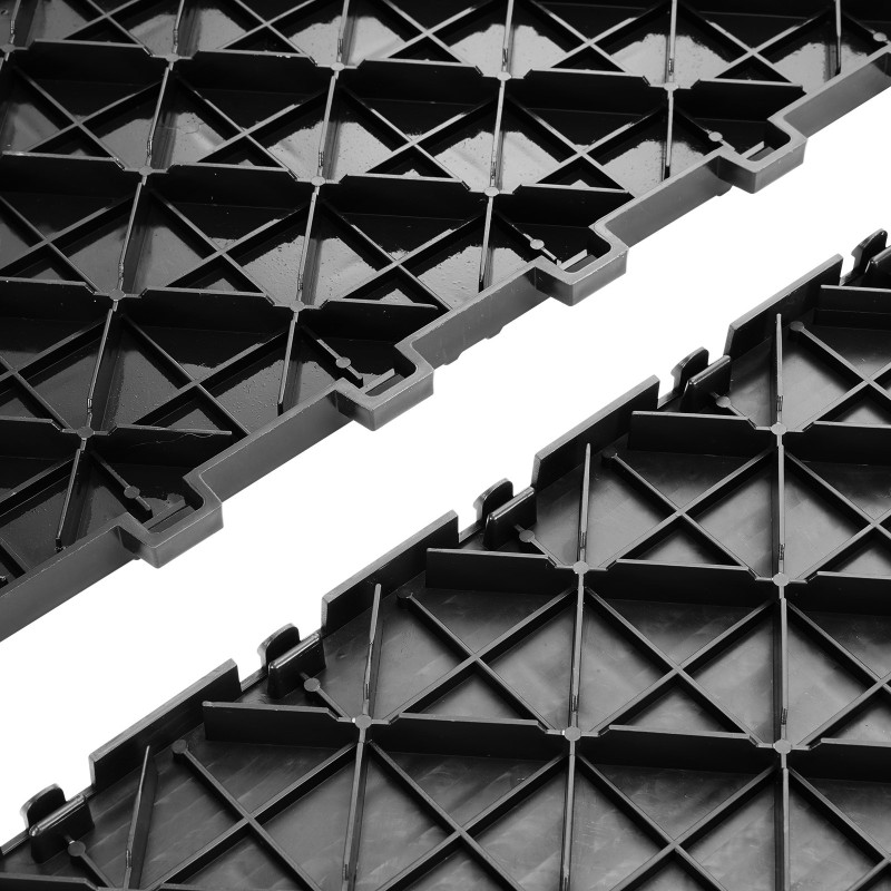 Yhteenlukittuvat lattiatiilet polypropeeni 305 x 305 x 13 mm 50 kpl timanttipinta