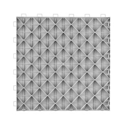 Autotallilaatat PP-muovia 305x305 mm 50 kpl kaksipuolisella kuvioinnilla hopea