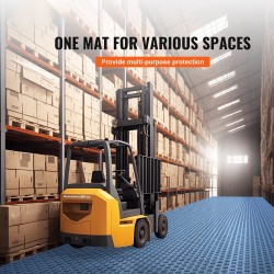 Lukittuvat PP-lattialaatat 305×305×13,4 mm 25 kpl sininen kaksipuolinen liukuestopinta autotalliin