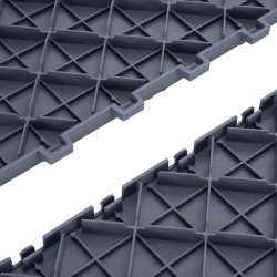 Toisiinsa lukittuvat PP autotallilaatat 305x305x13 mm 25 kpl grafiitinharmaa