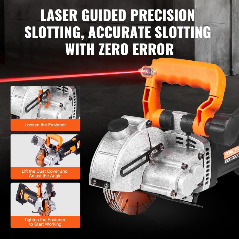 Seinäuratila 2500W 133 mm terä 41 mm leikkaussyvyys alumiinipää vesipumpulla