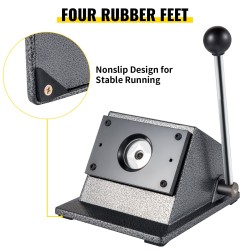 Graafinen reikäleikkuri 44 mm valurautarunko hiiliteräterällä käsikäyttöinen rintanappien valmistukseen leikkuupaksuus 1,5 mm