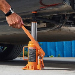 Hydraulinen pullotunkki 12 t 205–400 mm nostoalue valurauta ja hiiliteräs autoille