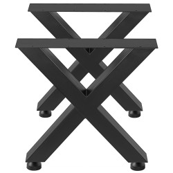 Teräksiset ristikkorakenteiset pöydänjalat 720 mm korkeat 600 mm leveät 2 kpl