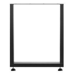 Teräksiset mustat pöydänjalat 2 kpl korkeus 72 cm leveys 60 cm