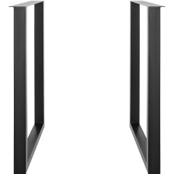 Säädettävät pöydänjalat hiiliteräsrakenne 711 mm poikkileikkaus 50 30 mm setti 2 kpl
