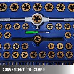 Kierretappi- ja leikkurisarja volframiterästä titaanipinnoitettu 86 osaa metrinen koneistukseen