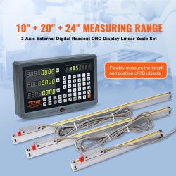 3-akselinen lineaarimittasarja näytöllä 250/500/600 mm 5μm resoluutio