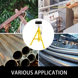 Putkitunkkijalka teräs rullapäällä korkeussäädettävä 81–140 cm 2500 paunaa