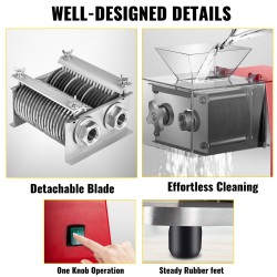 Lihanleikkuukone ruostumatonta terästä 850W 250 kg/tunnissa 3,5 mm ravintola- ja kauppakäyttöön