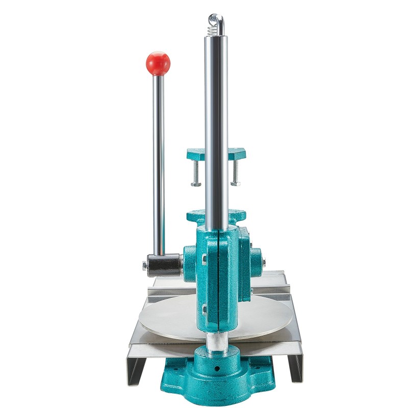 Pizzataikinapuristin 24 cm ruostumaton teräs korkeussäädettävä manuaalinen painevarsi koti ja ammattikäyttö